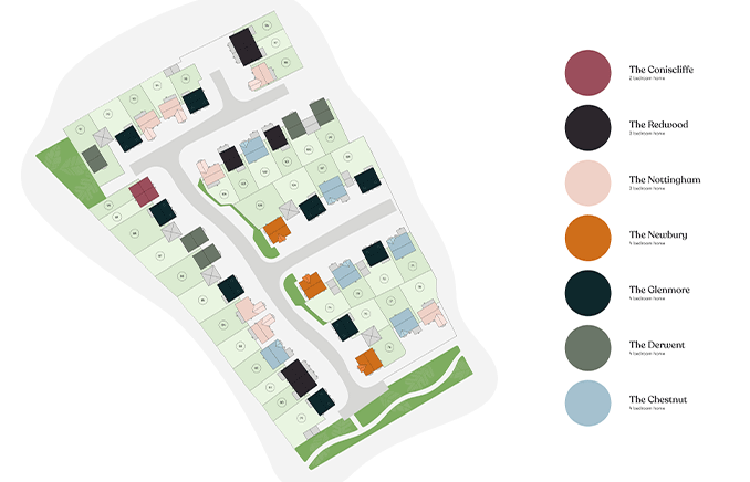 The Acorns spennymoor site plan